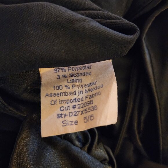 Windsor Black Satin Mermaid Gown Size 5/6 – Strapless Ruched Prom Formal Dress - Picture 12 of 13